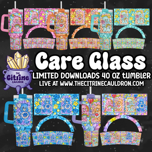 Care Glass - PNG Wrap for Sublimation 40oz Tumbler