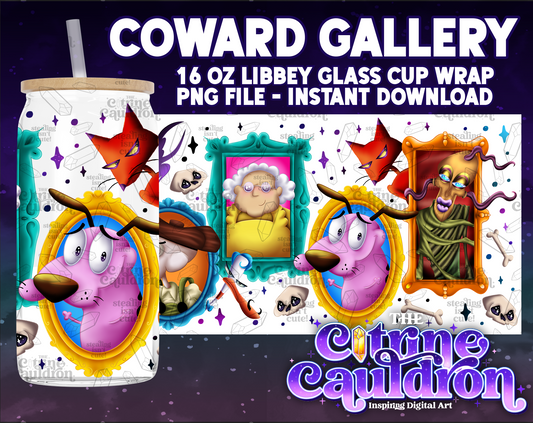 Coward Gallery - PNG Wrap for Libbey 16oz Glass Can