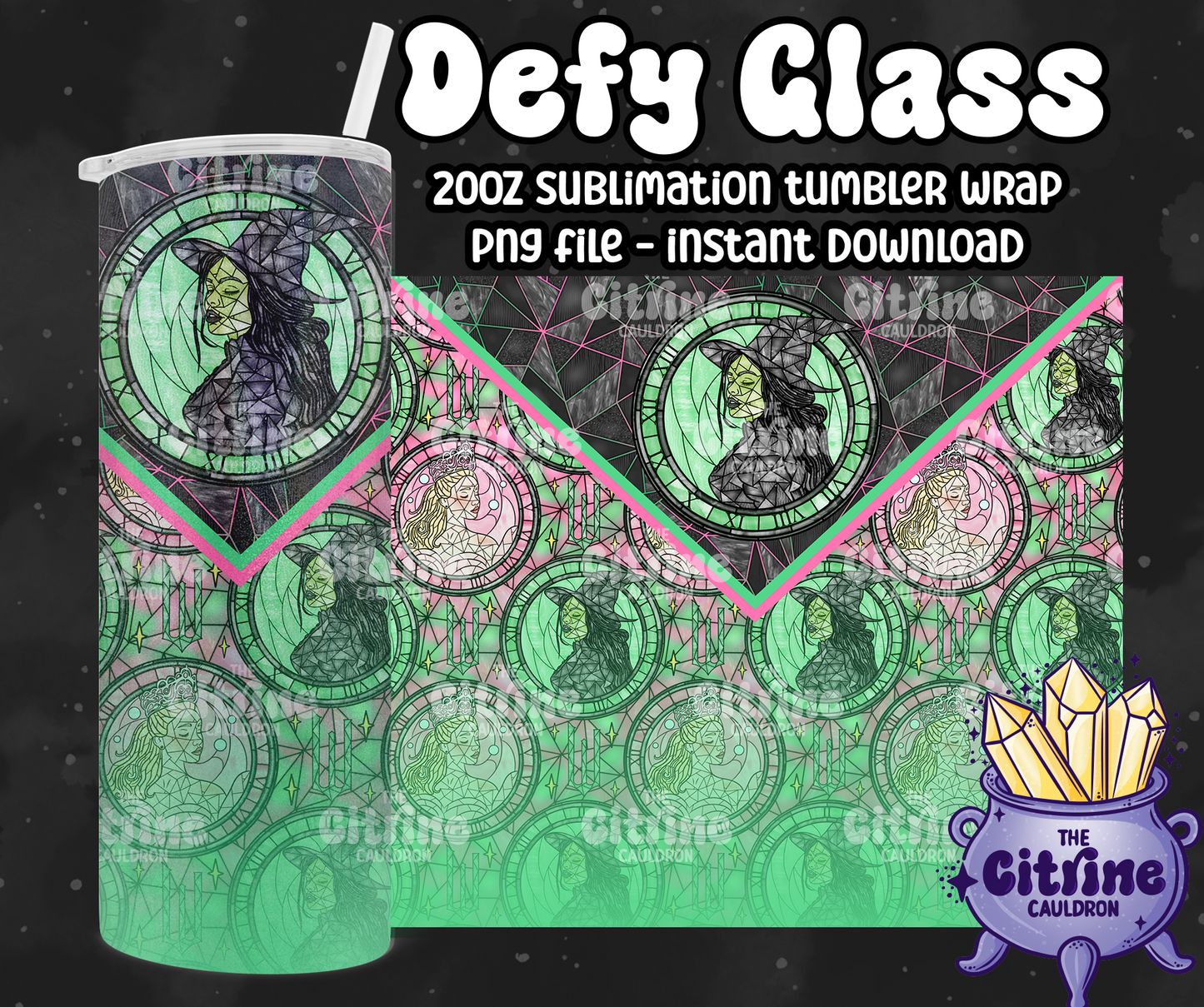 Defy Glass - PNG Wrap for Sublimation 20oz Tumbler