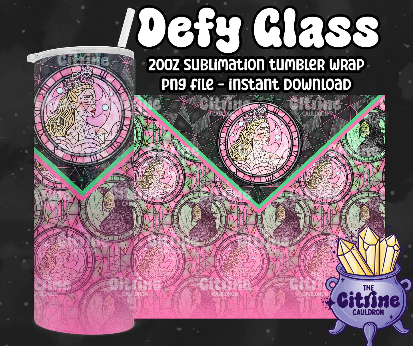 Defy Glass - PNG Wrap for Sublimation 20oz Tumbler