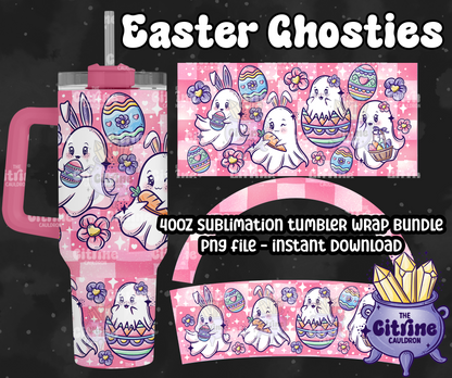 Easter Ghosties - PNG Wrap for Sublimation 40oz Tumbler