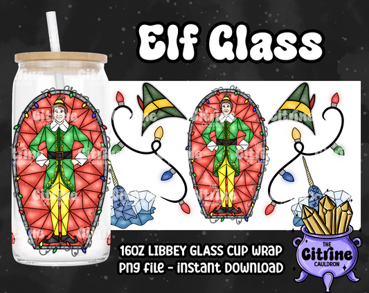 Elf Glass - PNG Wrap for Libbey 16oz Glass Can