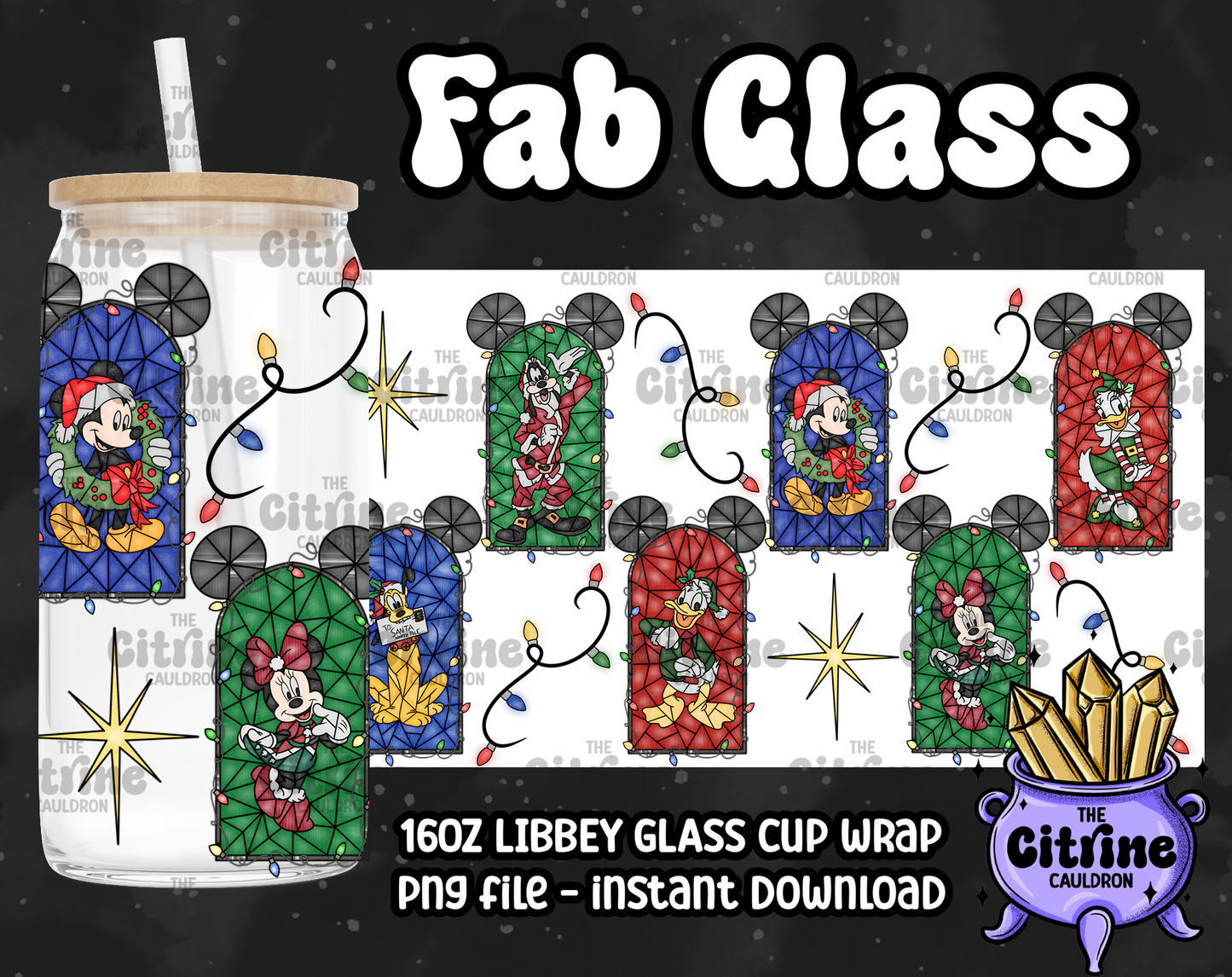 Fab Glass - PNG Wrap for Libbey 16oz Glass Can
