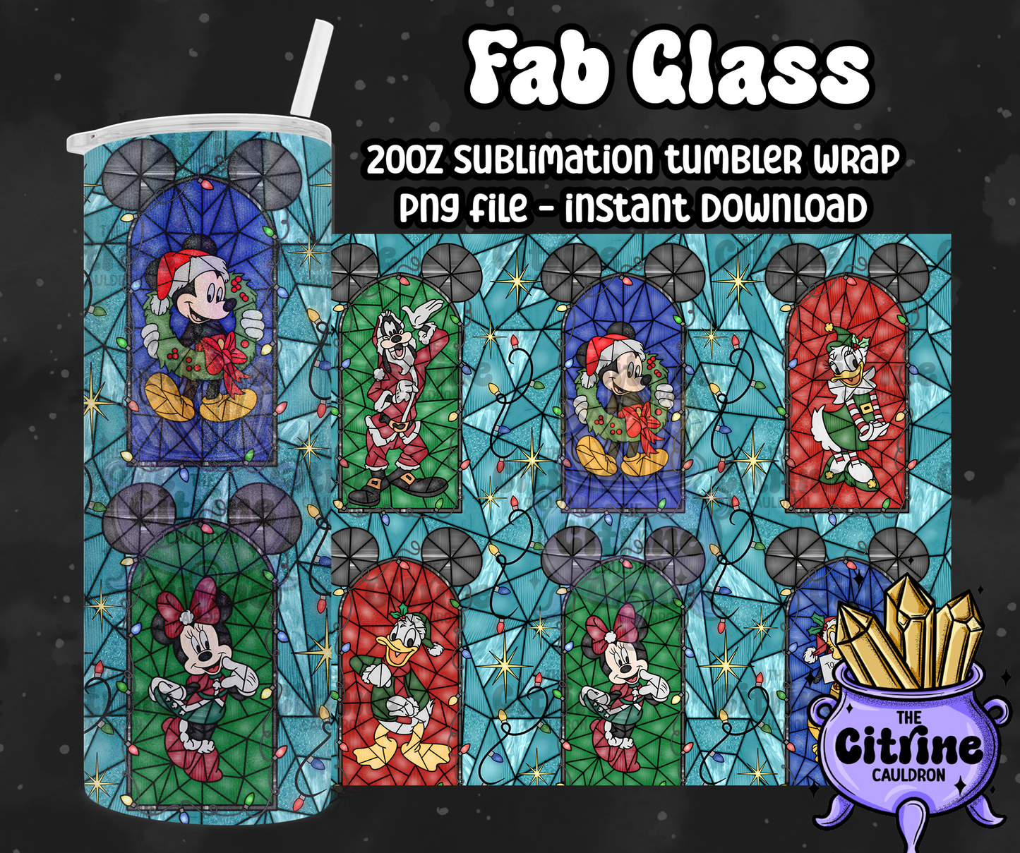 Fab Glass - PNG Wrap for Sublimation 20oz Tumbler