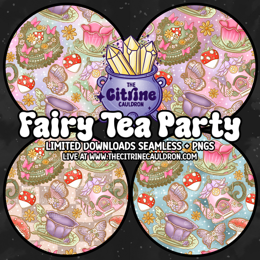 Fairy Tea Party - Seamless