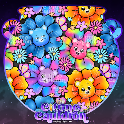 Flower Bears - Seamless