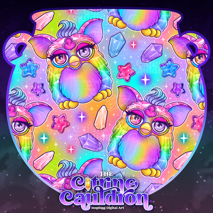 Crystal Furb Rainbow - Seamless