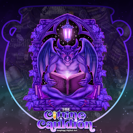 Gargoyle's Grimoire - Sublimation PNG