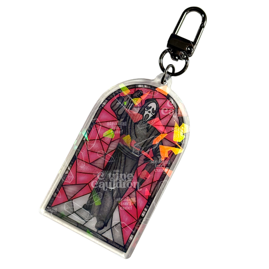Horror Glass Ghost - Holographic Acrylic Keychain
