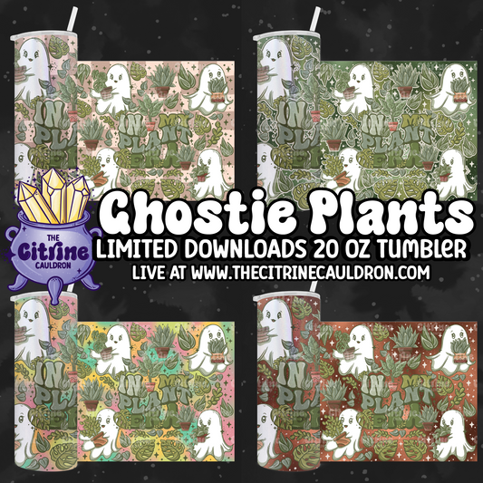 Ghostie Plants - PNG Wrap for Sublimation 20oz Tumbler