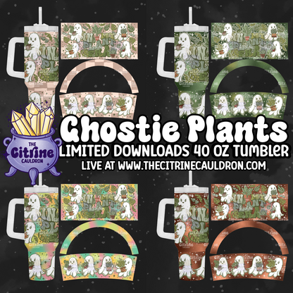 Ghostie Plants - PNG Wrap for Sublimation 40oz Tumbler