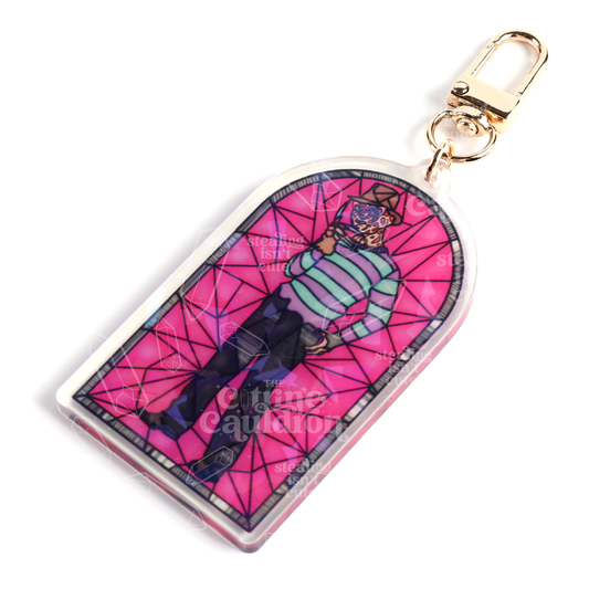Horror Glass Freddy - Holographic Acrylic Keychain