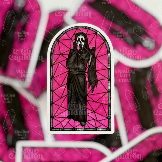 Horror Glass Ghost - Sticker