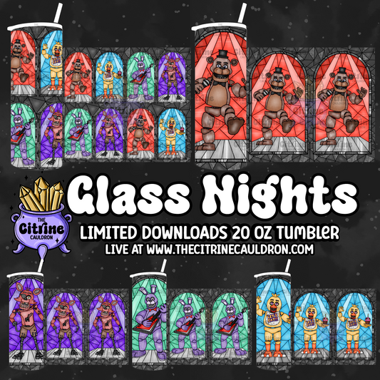 Glass Nights - PNG Wrap for Sublimation 20oz Tumbler