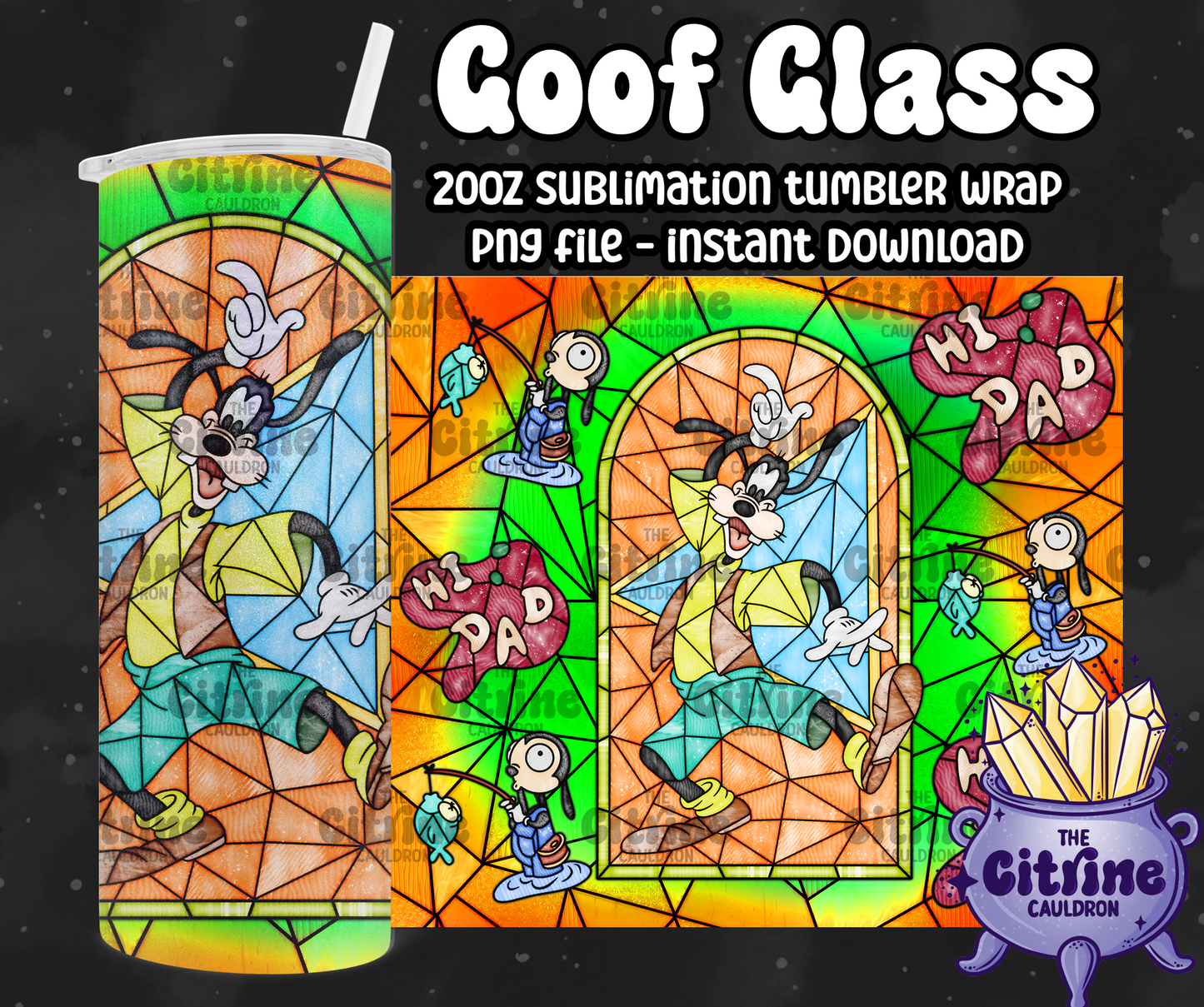 Goof Glass - PNG Wrap for Sublimation 20oz Tumbler