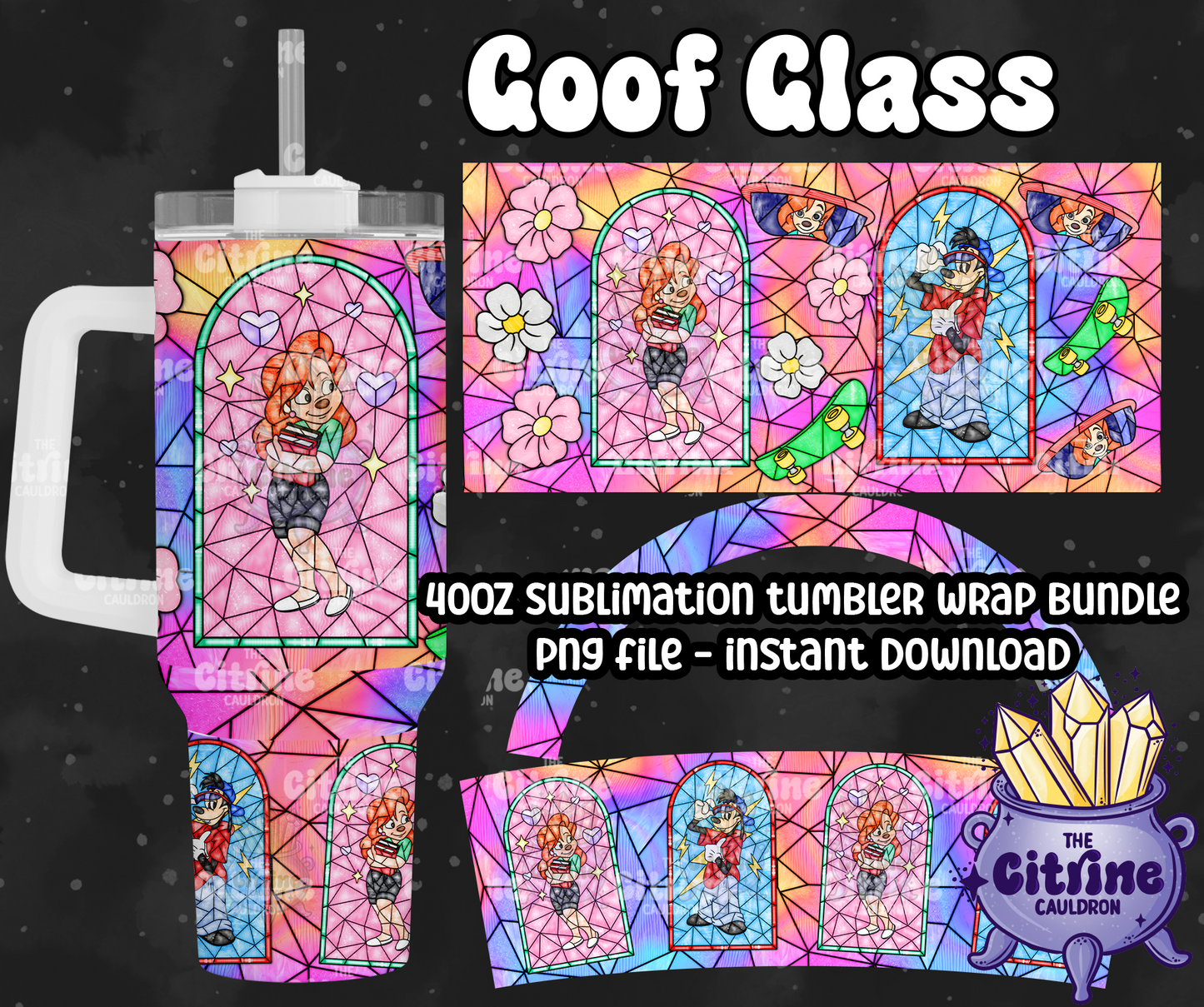 Goof Glass - PNG Wrap for Sublimation 40oz Tumbler