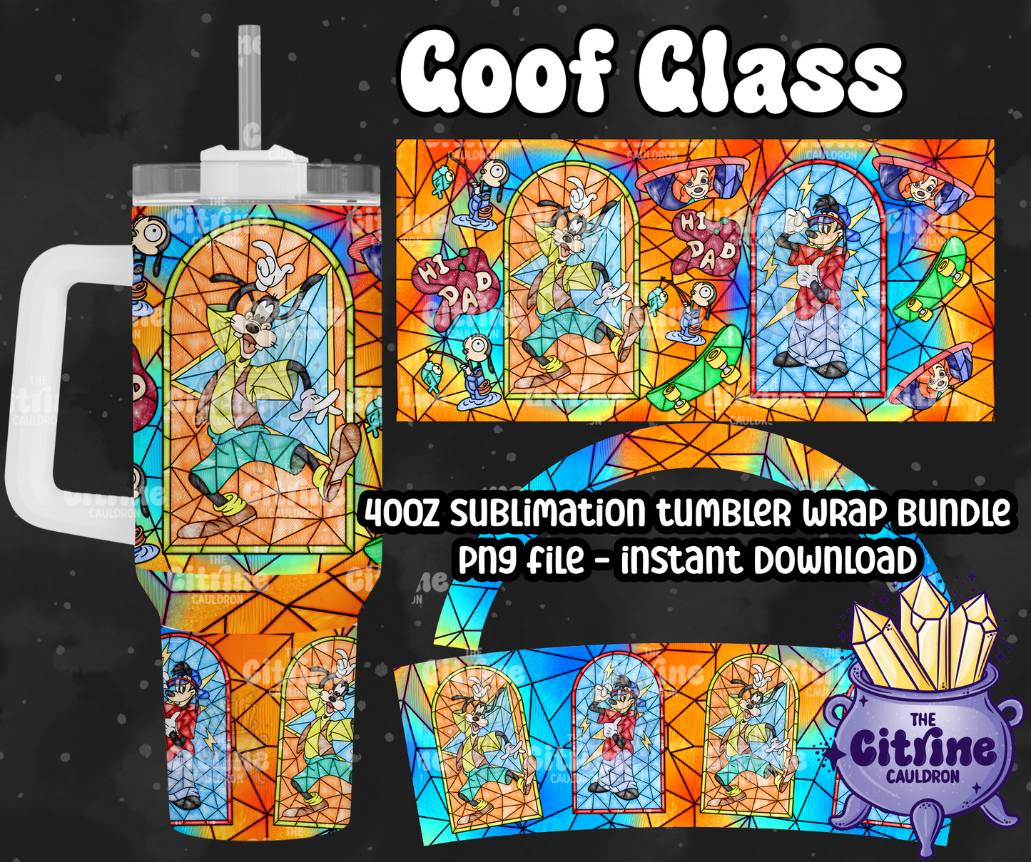 Goof Glass - PNG Wrap for Sublimation 40oz Tumbler