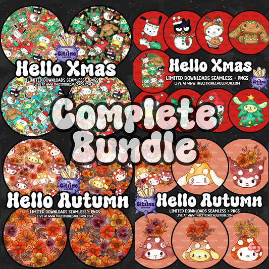 Hello Seasonal Collection - Seamless, Coordinates & PNG Bundle