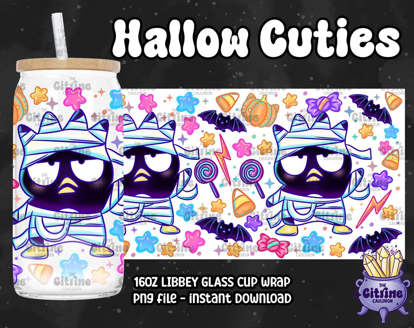 Hallow Cuties - PNG Wrap for Libbey 16oz Glass Can