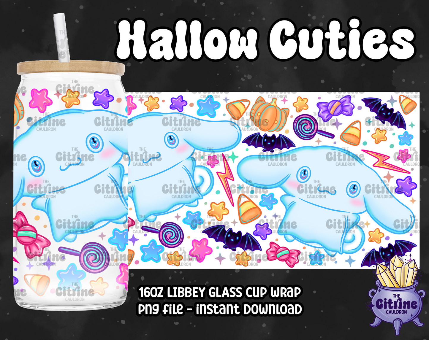 Hallow Cuties - PNG Wrap for Libbey 16oz Glass Can