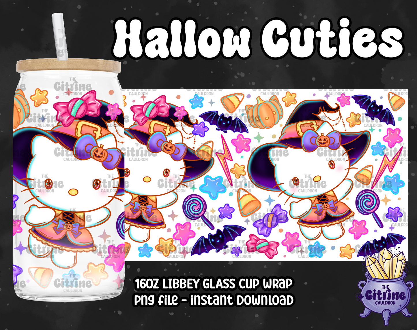 Hallow Cuties - PNG Wrap for Libbey 16oz Glass Can