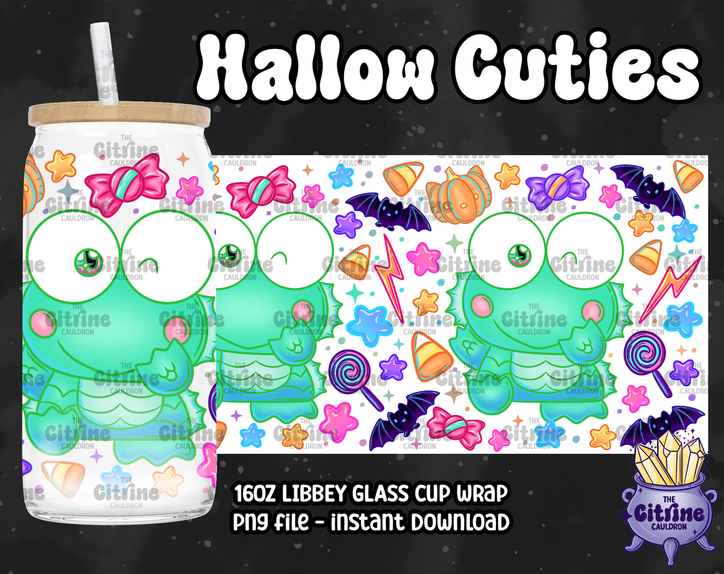 Hallow Cuties - PNG Wrap for Libbey 16oz Glass Can