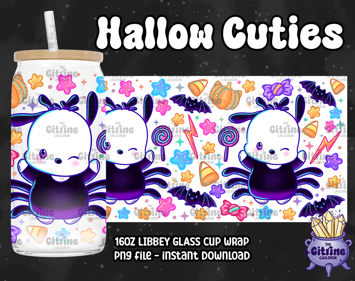 Hallow Cuties - PNG Wrap for Libbey 16oz Glass Can