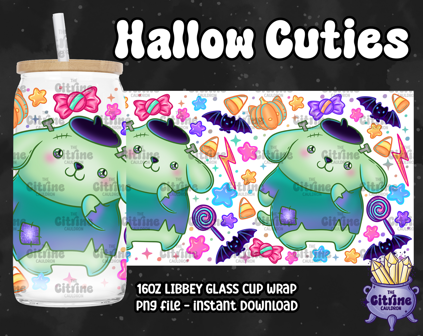 Hallow Cuties - PNG Wrap for Libbey 16oz Glass Can