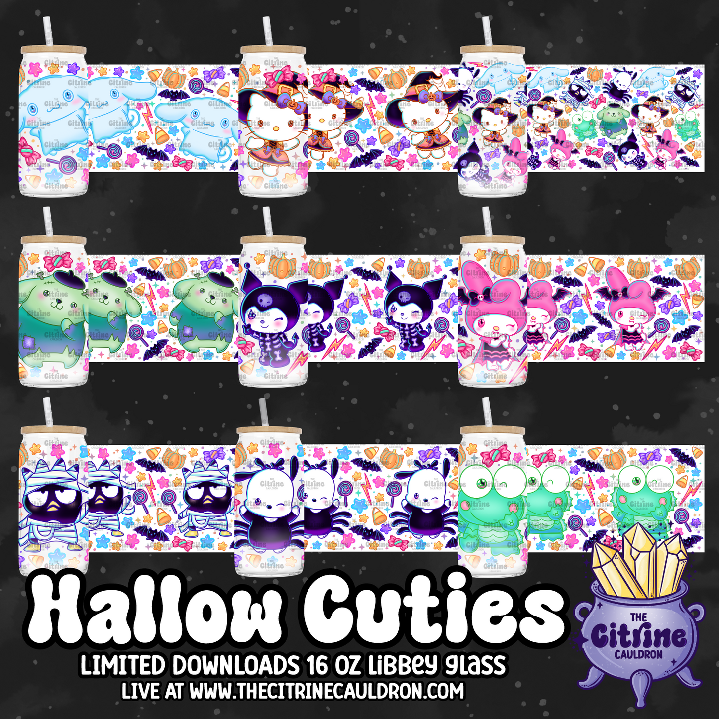 Hallow Cuties - PNG Wrap for Libbey 16oz Glass Can