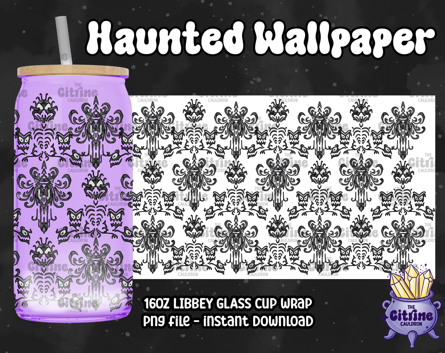 Mansion Wallpaper - PNG Wrap for Libbey 16oz Glass Can