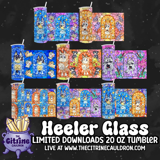 Heeler Glass - PNG Wrap for Sublimation 20oz Tumbler