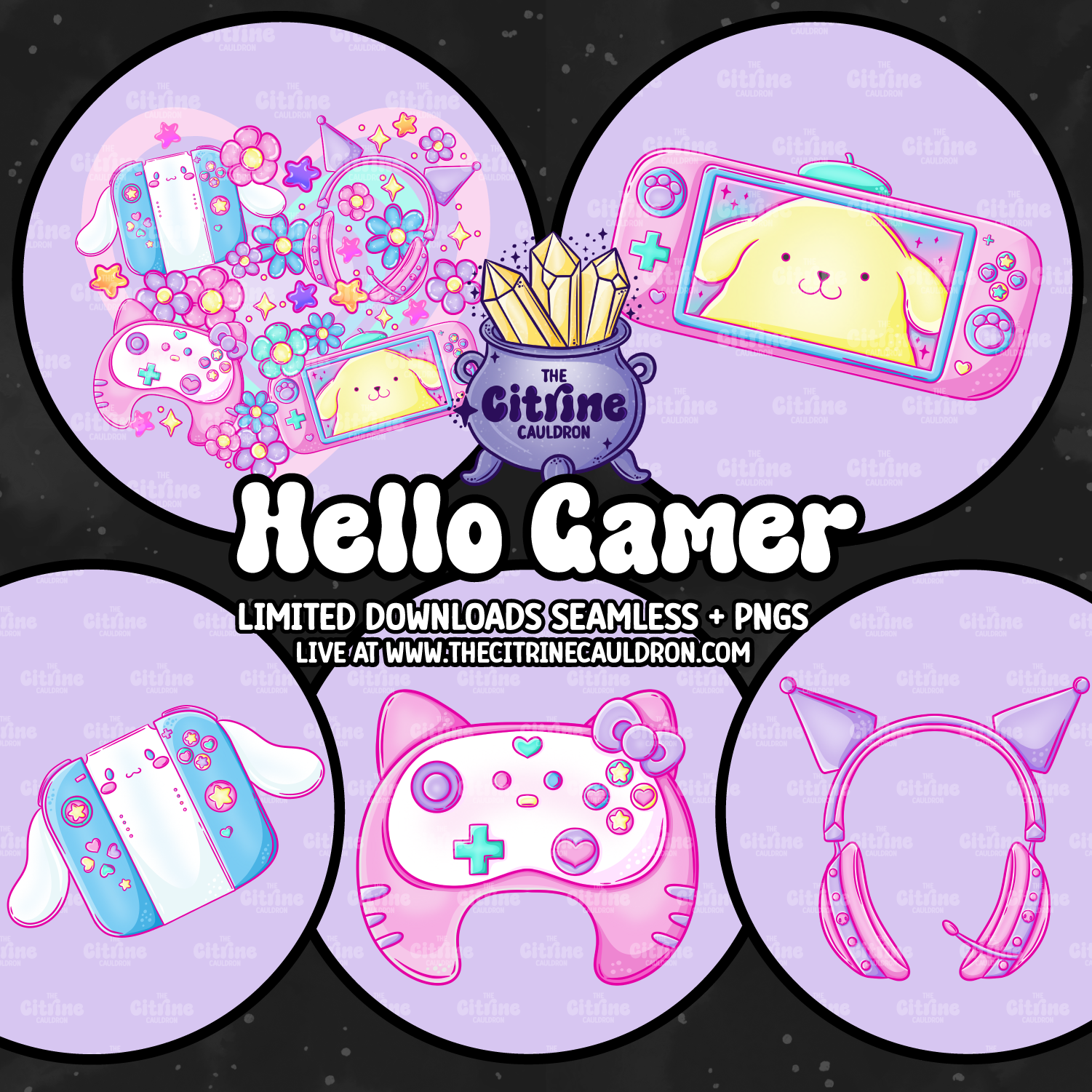Hello Gamer - Sublimation PNG – The Citrine Cauldron