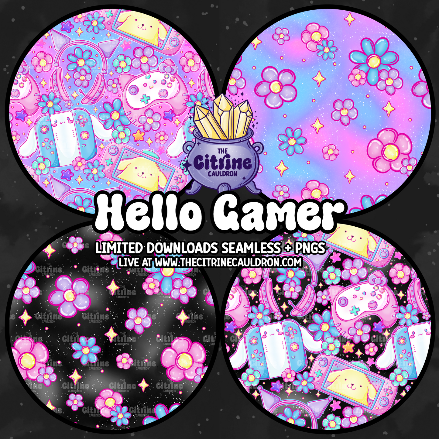 Hello Cuties Collection - Seamless, Coordinates & PNG Bundle