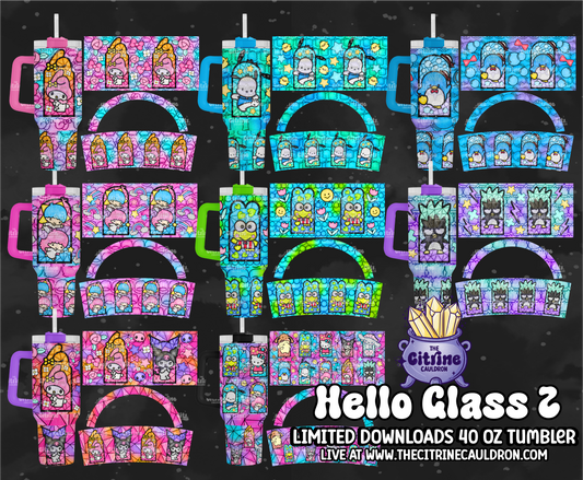 Hello Glass 2 - PNG Wrap for Sublimation 40oz Tumbler