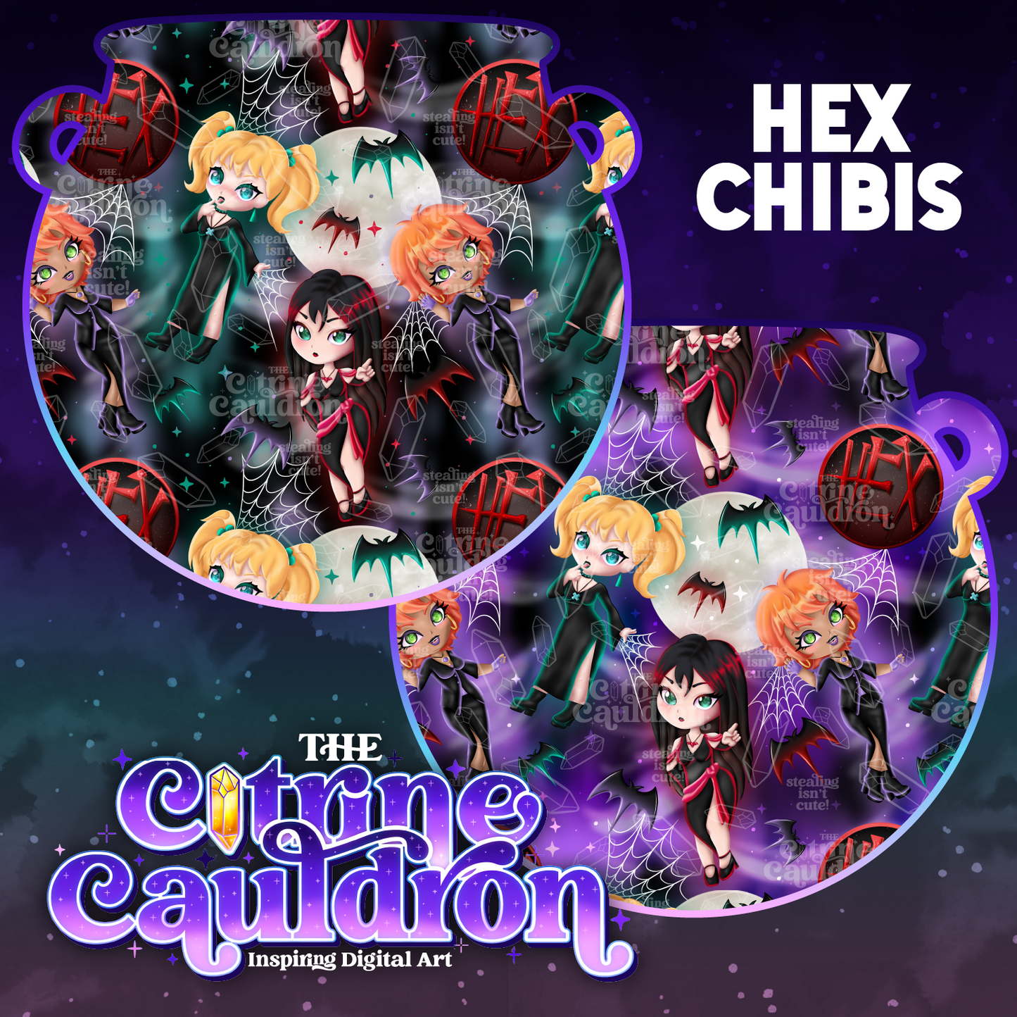 Hex Chibis - Seamless