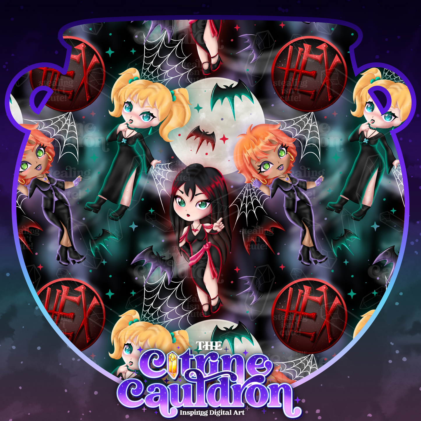 Hex Chibis - Seamless