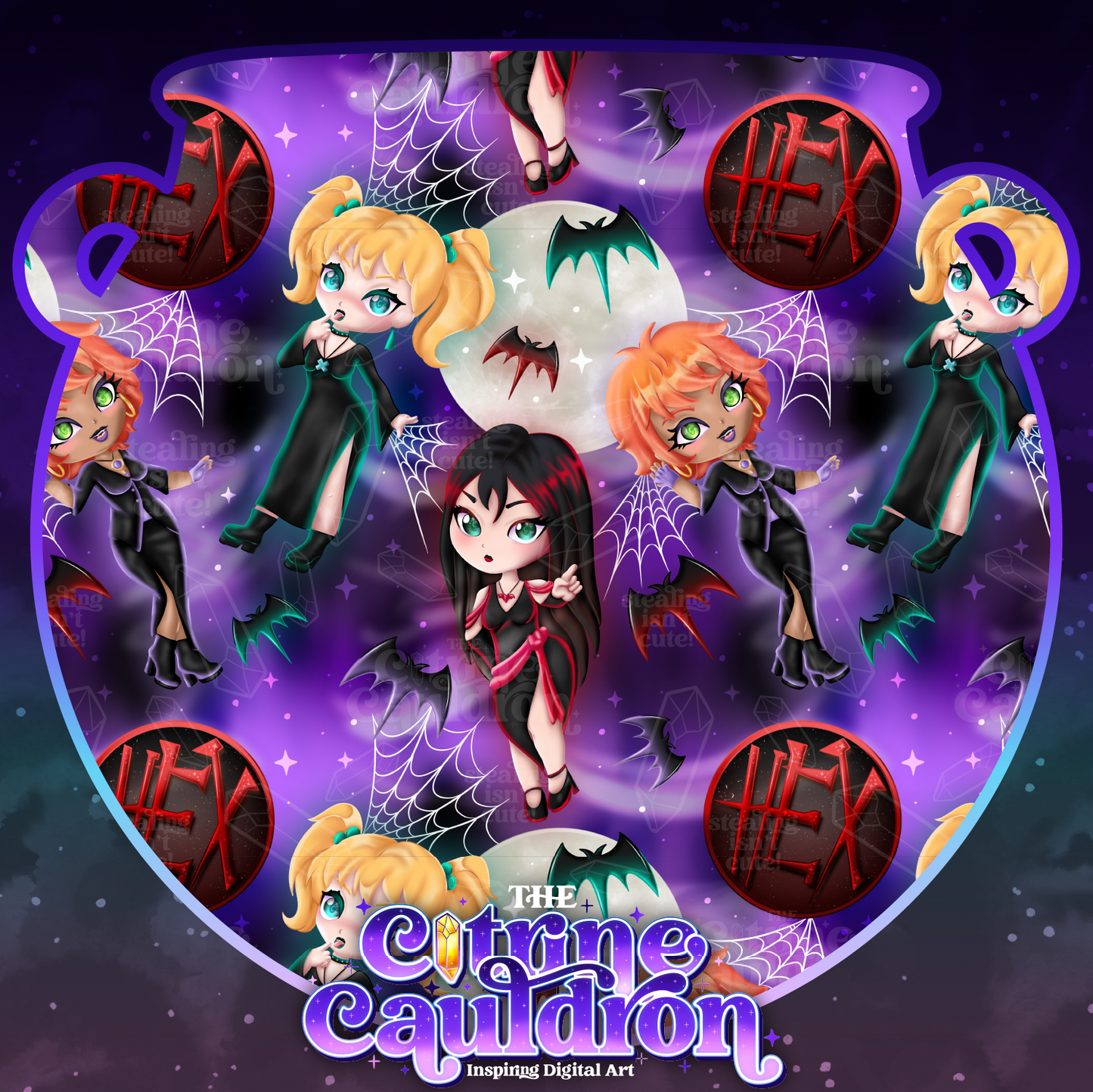 Hex Chibis - Seamless