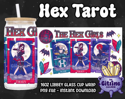 Hex Tarot - PNG Wrap for Libbey 16oz Glass Can