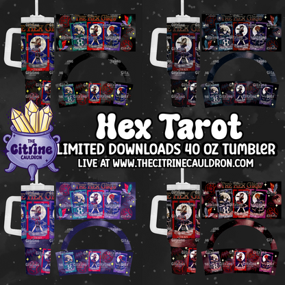 Hex Tarot - PNG Wrap for Sublimation 40oz Tumbler