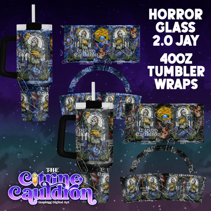 Horror Glass 2.0 Jay - PNG Wrap for Sublimation 40oz Tumbler