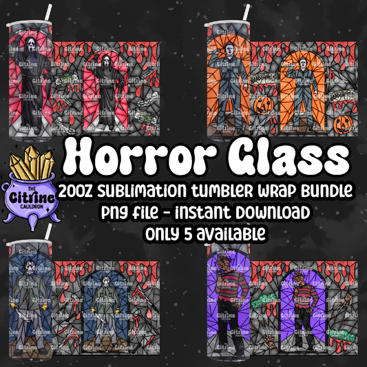Horror Glass - PNG Wrap for Sublimation 20oz Tumbler