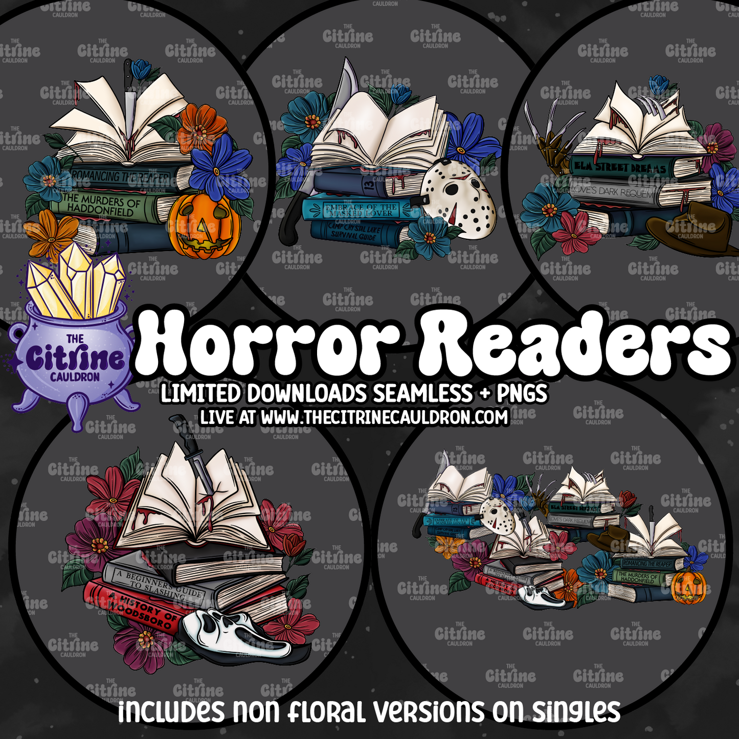 Horror Readers Stacks - Sublimation PNG