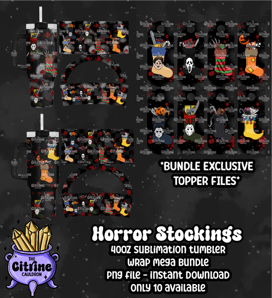 Horror Stockings - PNG Wrap for Sublimation 40oz Tumbler