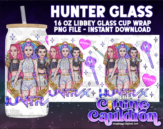 Hunter Glass - PNG Wrap for Libbey 16oz Glass Can