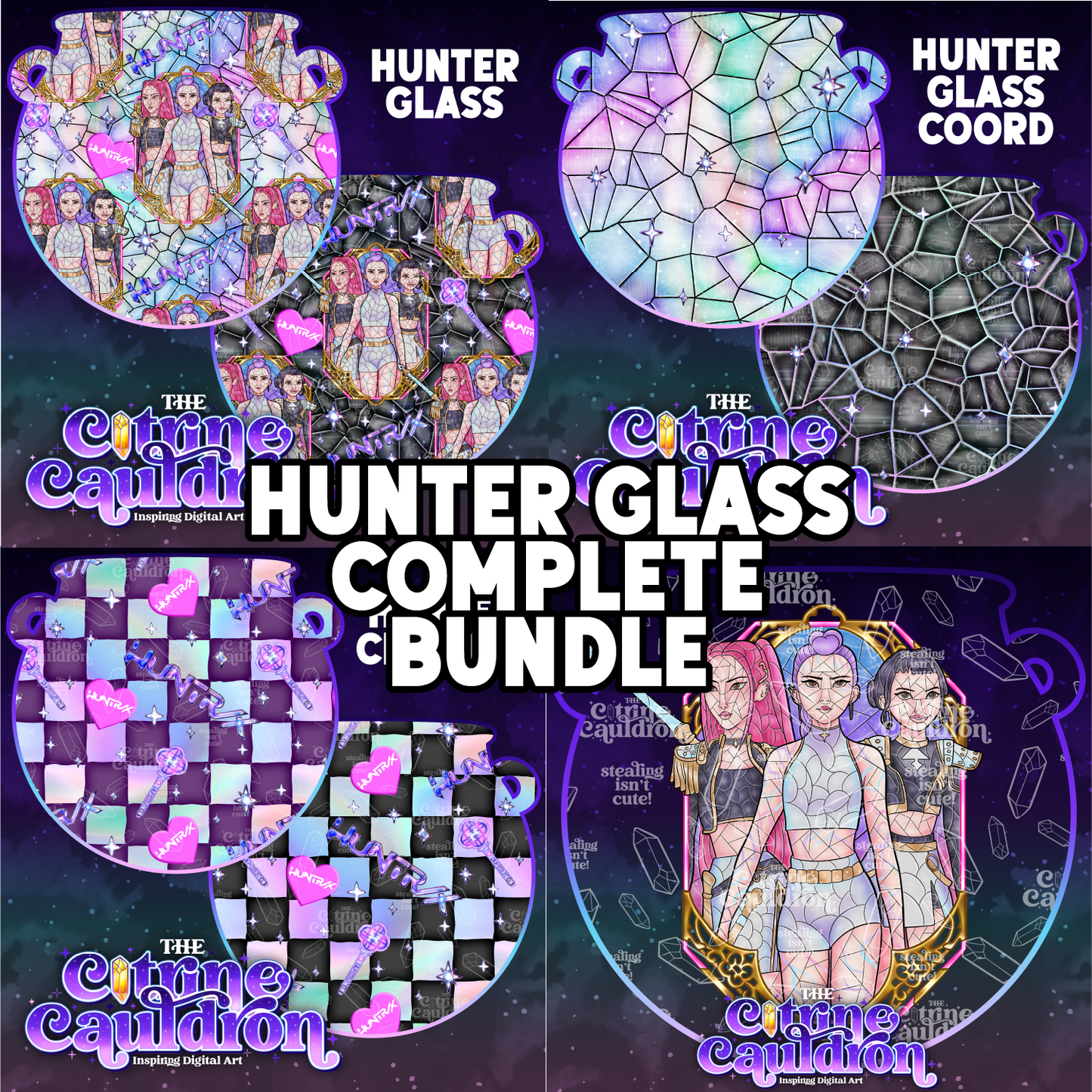Hunter Glass Complete Collection - Seamless & PNG Bundle