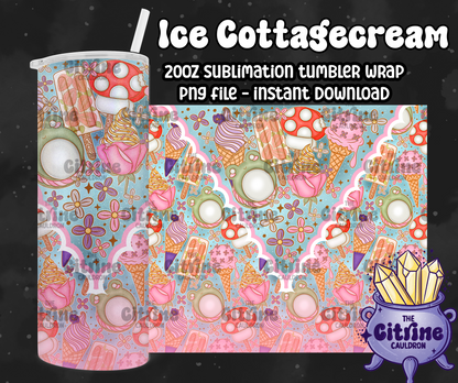 Ice Cottagecream - PNG Wrap for Sublimation 20oz Tumbler