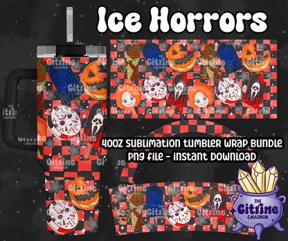 Ice Horrors - PNG Wrap for Sublimation 40oz Tumbler