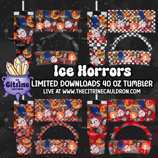 Ice Horrors - PNG Wrap for Sublimation 40oz Tumbler