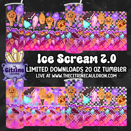Ice Screams 2.0 - PNG Wrap for Sublimation 20oz Tumbler
