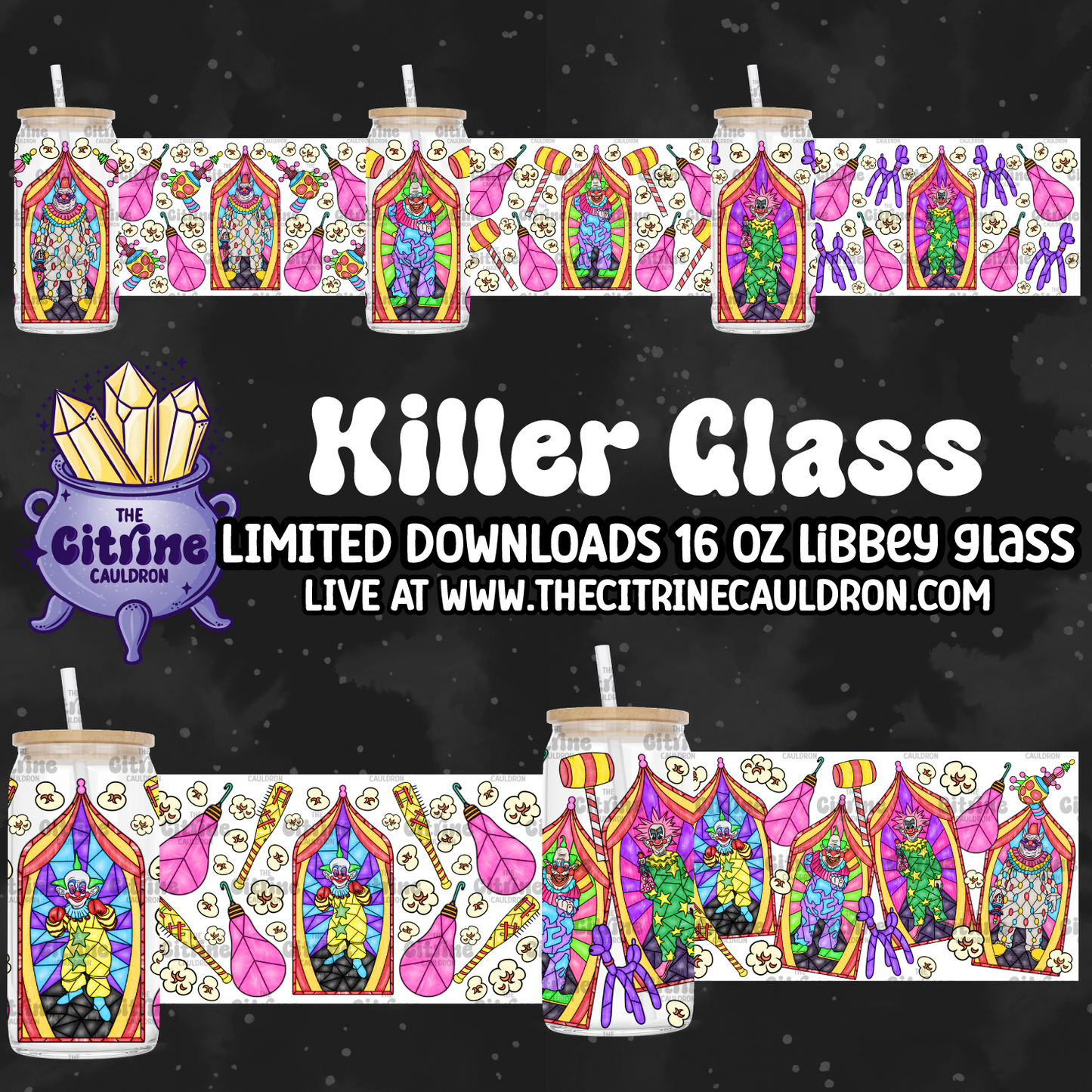 Killer Glass - PNG Wrap for Libbey 16oz Glass Can
